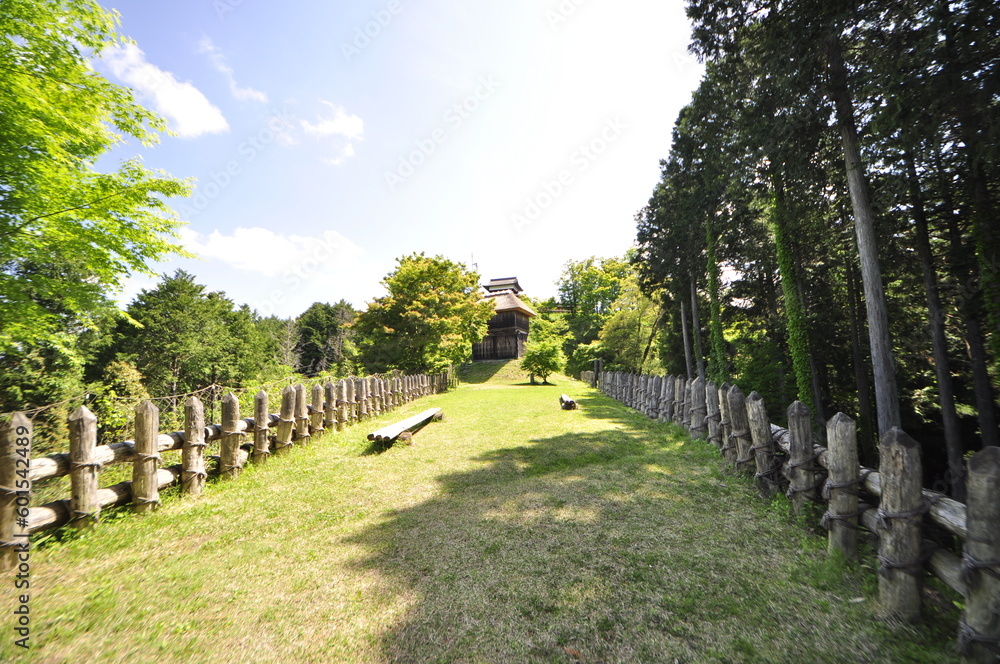 Fototapeta premium 足助城西の丸 物見台