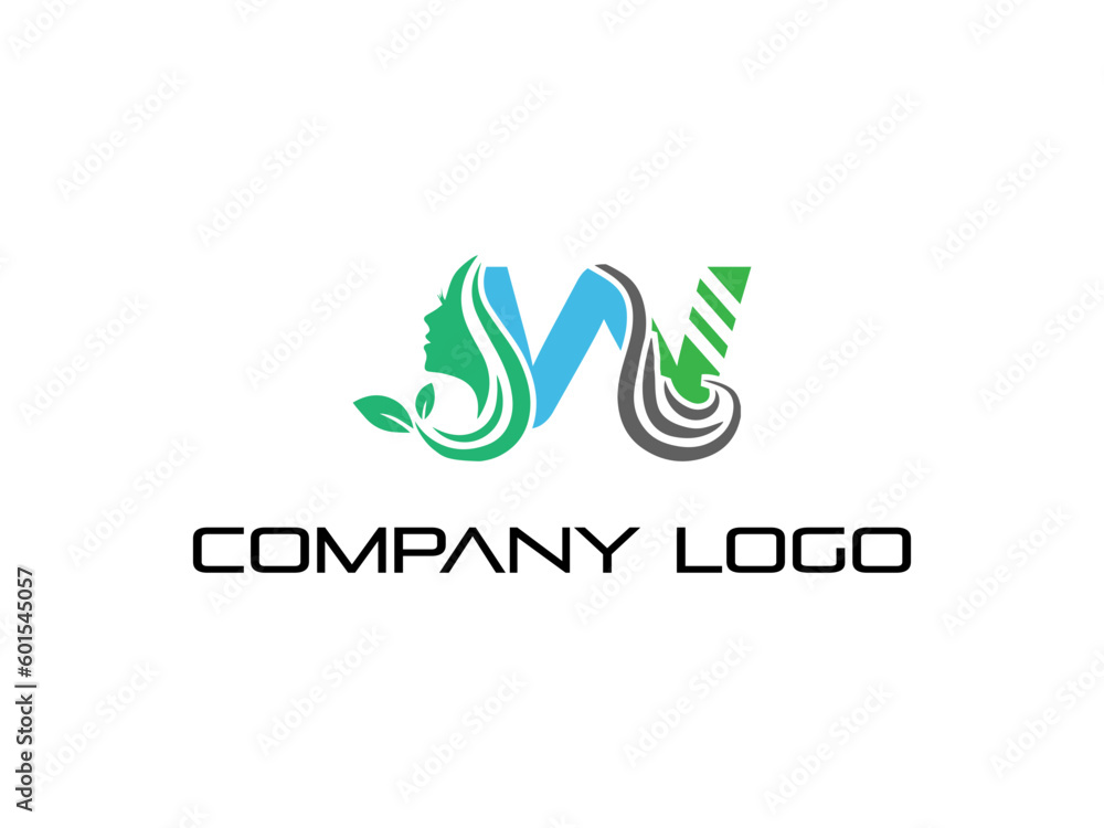 Fototapeta premium Modern abstract digital logo. typography, Creative Beauty logo and Minimal technology vector illustration logo. symbol set for artist, modern style Awesome logo in shape a template Mode flat.