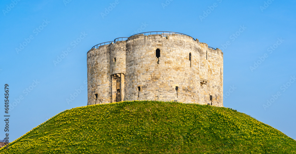 York Castle, medieval fortified castle in York, Yorkshie, England, UK