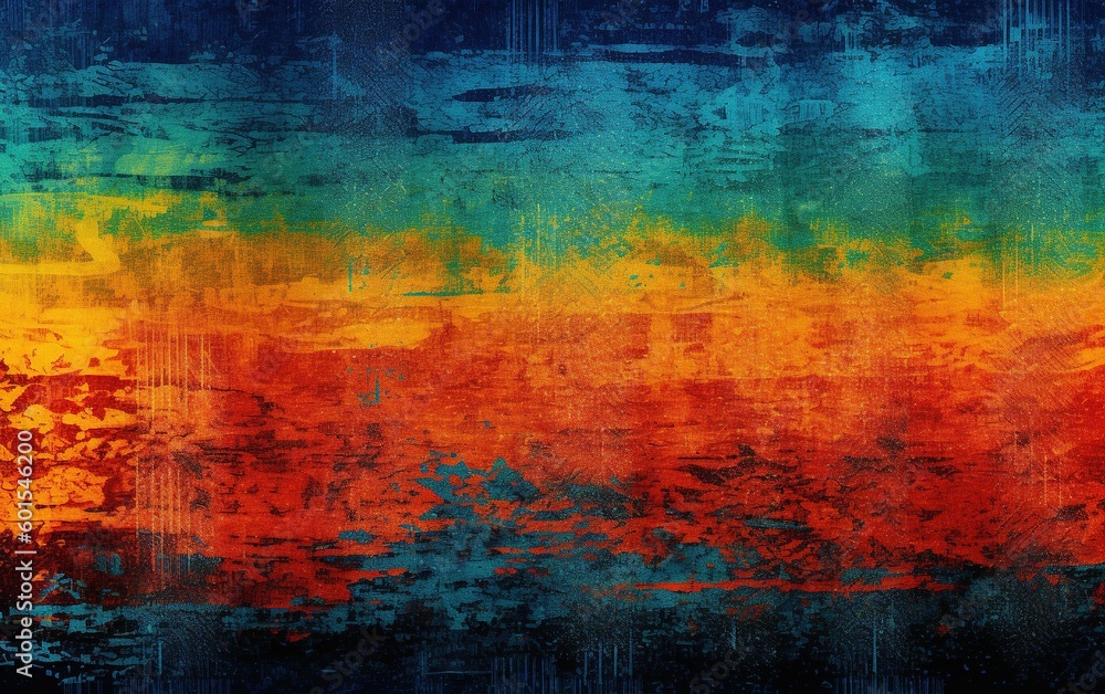 colorful abstract background with a distressed texture. Generative AI.
