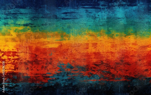 colorful abstract background with a distressed texture. Generative AI.