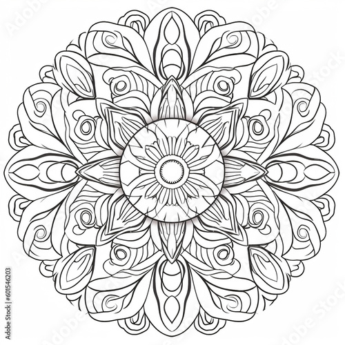 simple stress relief coloring page for kids