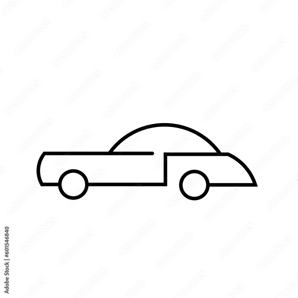 Linear car icons. Universal car icons for use in web and mobile UI, set of car basic UI elements
