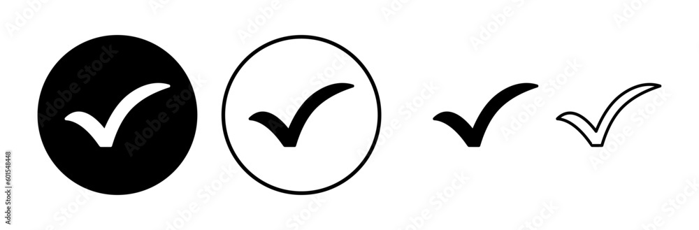 Vetor de check icon vector. check mark icon. check list button icon. do ...