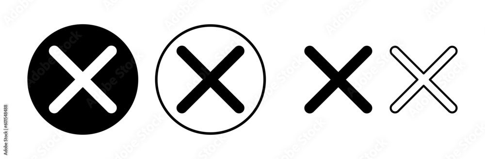 Obraz premium Close vector icon. Delete icon. remove, cancel, exit symbol.