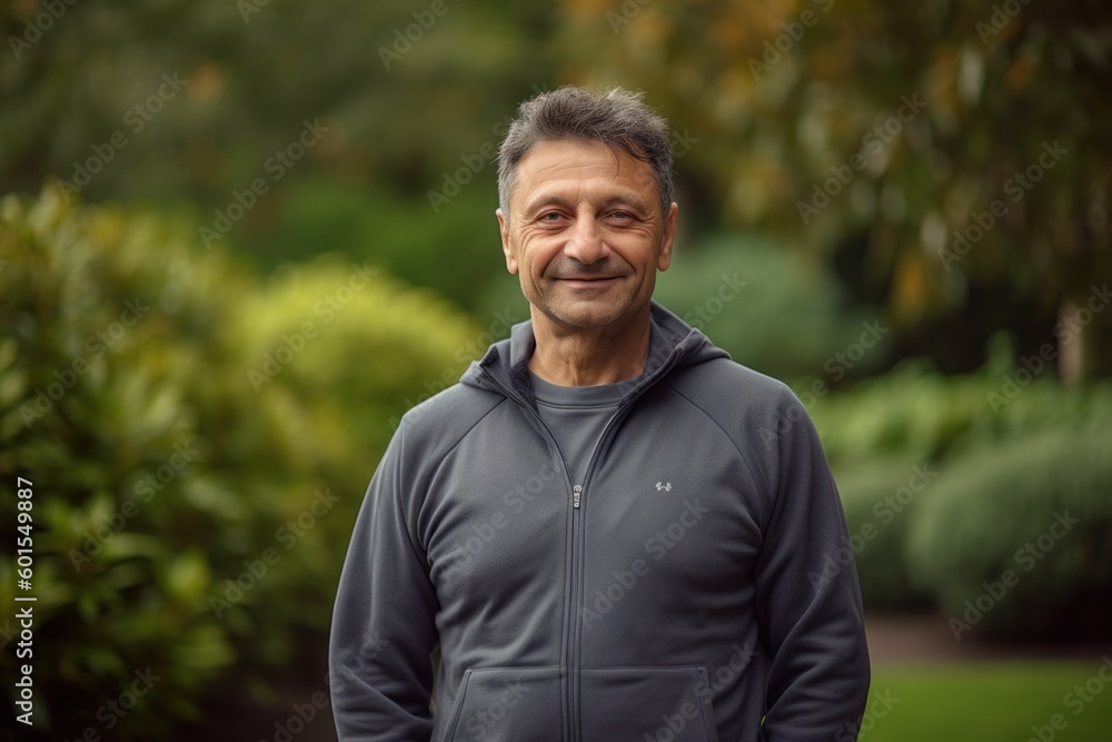 Portrait of a smiling middle-aged man in sportswear. Portrait of a smiling middle-aged man in sportswear.