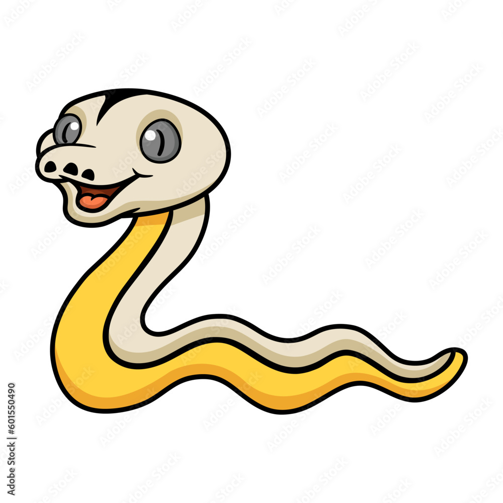 Fototapeta premium Cute reticulated motley tiger platinum cartoon