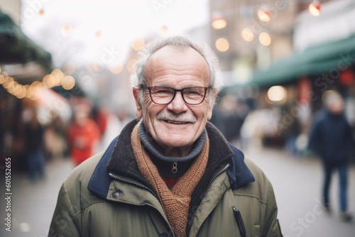 Portrait of senior man with eyeglasses in Paris  France