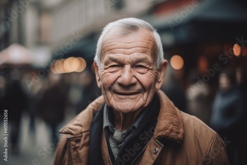 Portrait of an elderly man on the street in Paris, France