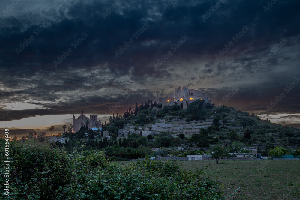 Castle of Arta, Mallorca with dramatic clouds at sunset - 1