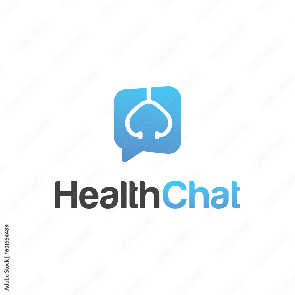 Health Chat Logo Design Icon