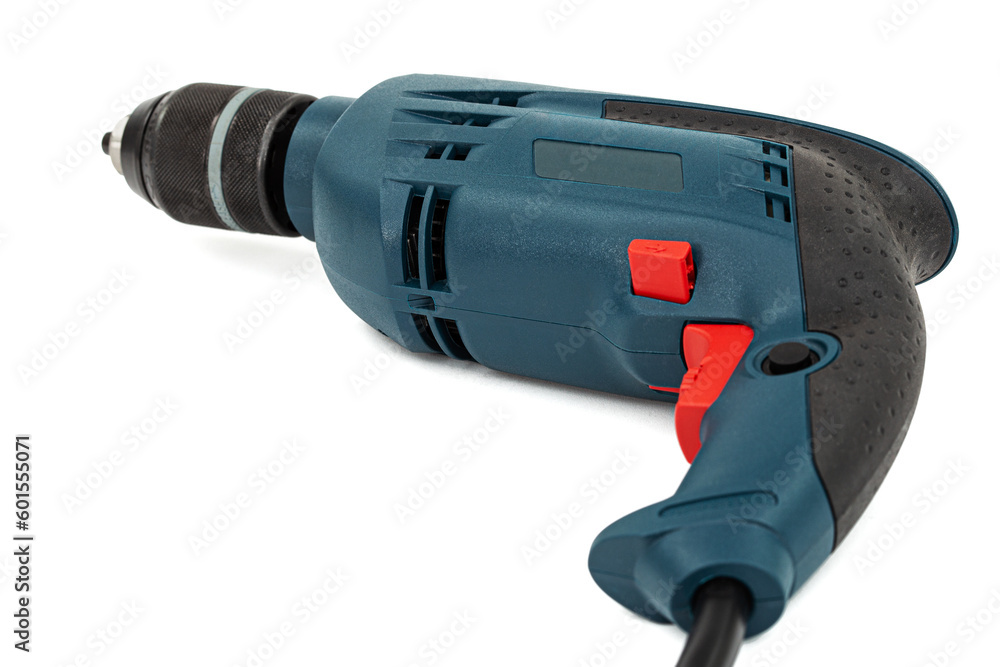Electrical hand drill, isolated on white background Electrical hand drill, isolated on white background