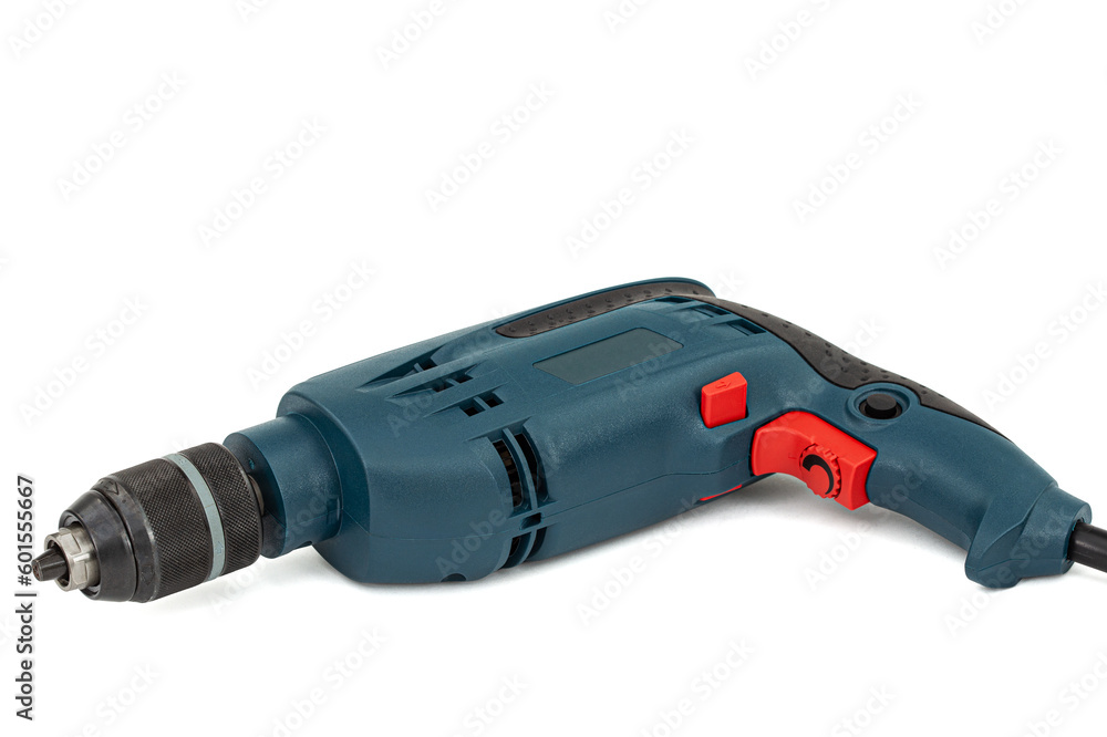 Electrical hand drill, isolated on white background Electrical hand drill, isolated on white background