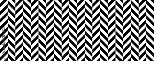 Herringbone seamless pattern. Black and white chevron background. Repeating zigzag texture with diagonal lines. Textile and fabric print design swatch. Vector illustration and wallpaper