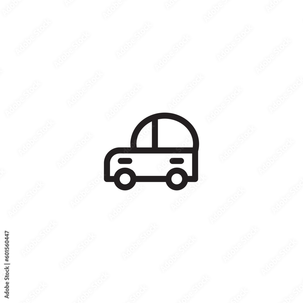 Toy Car Vehicle Outline Icon