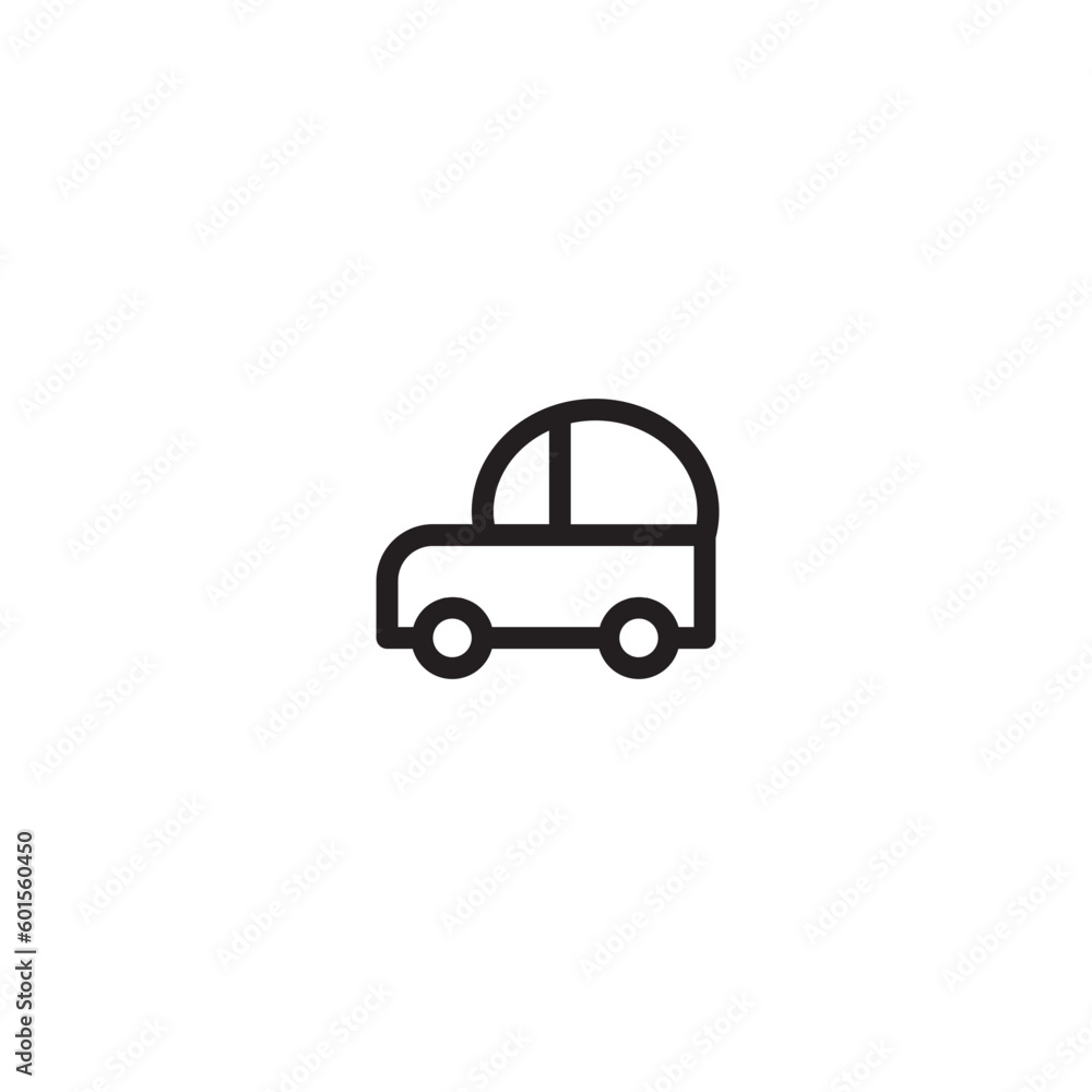 Toy Car Vehicle Outline Icon