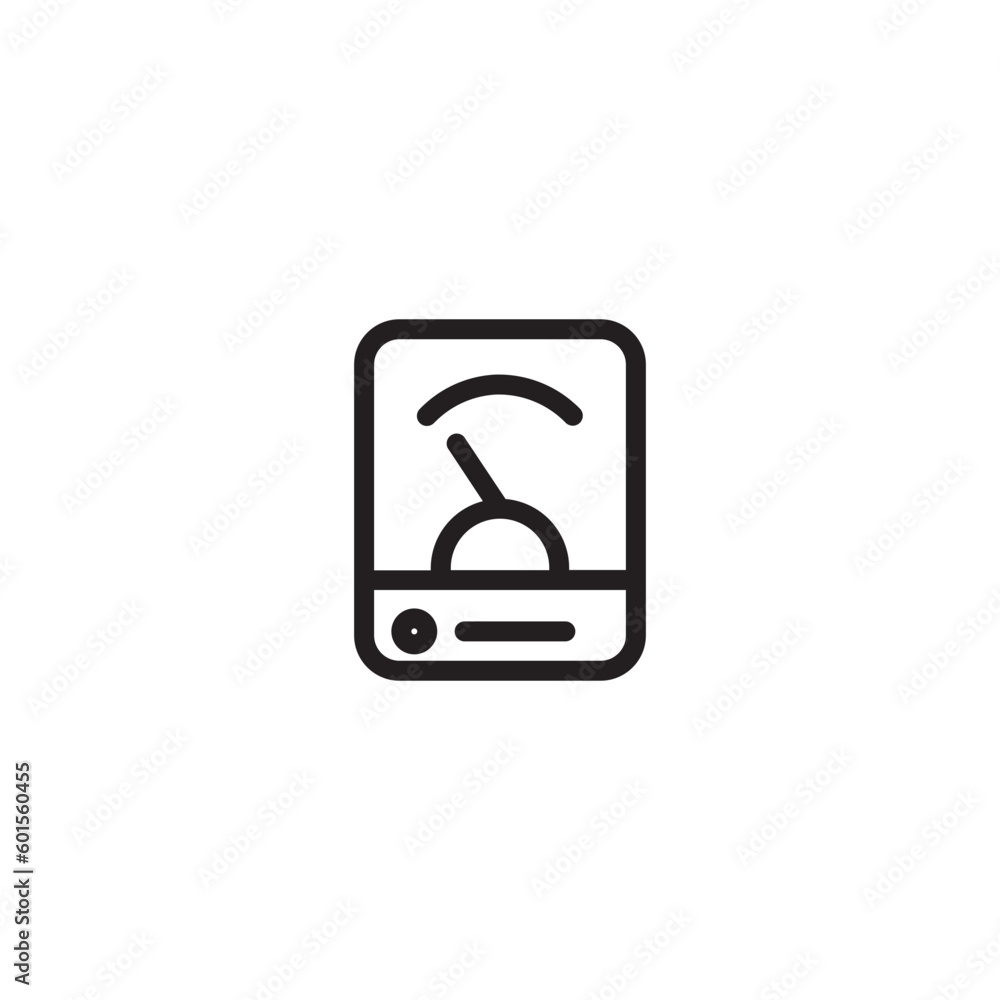 Volt Meter Power Outline Icon Volt Meter Power Outline Icon