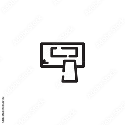 Taxi Taximeter Car Outline Icon