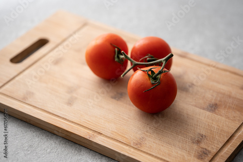 Tomatoes on cutting board
