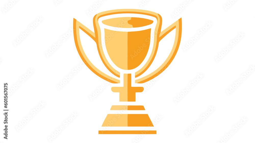 Winner's trophy icon. Vector illustration. Logo of trophy isolated on white background Winner's trophy icon. Vector illustration. Logo of trophy isolated on white background