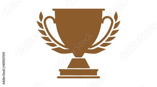 Winner's trophy icon. Vector illustration. Logo of trophy isolated on white background