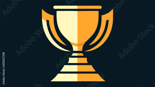 Winner's trophy icon. Vector illustration. Logo of trophy isolated on white background