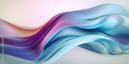 Abstract background with multicolored waves in light colors. AI generated, human enhanced.