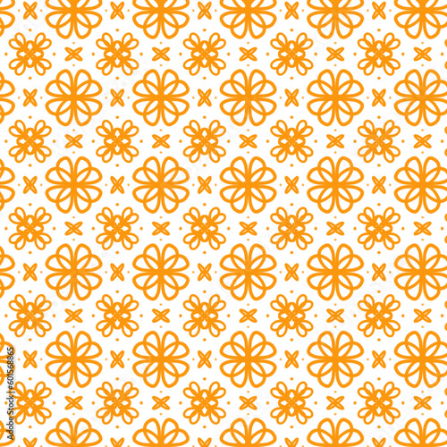 Abstract modern white yellow line mandala pattern