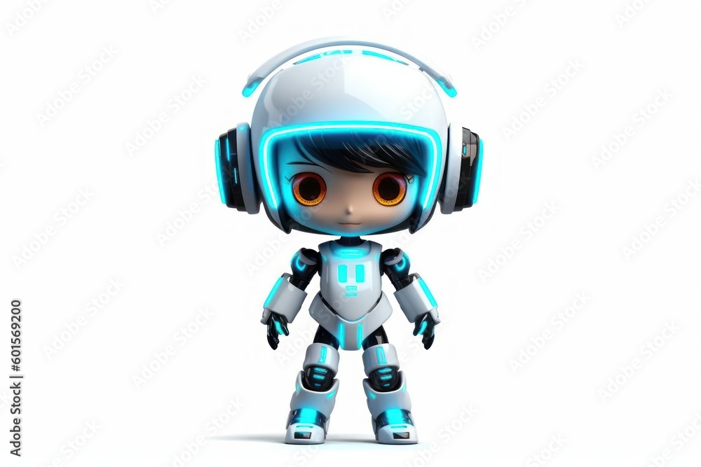 Female East Indian Robot Suit Backdrop With Copyspace Generative AI Female East Indian Robot Suit Backdrop With Copyspace Generative AI