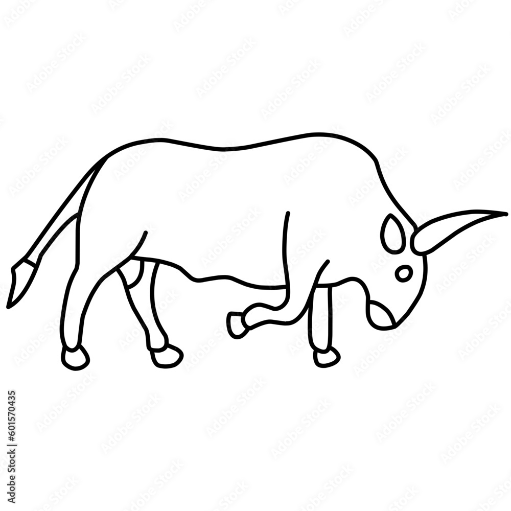Fototapeta premium Cow Outline Vector
