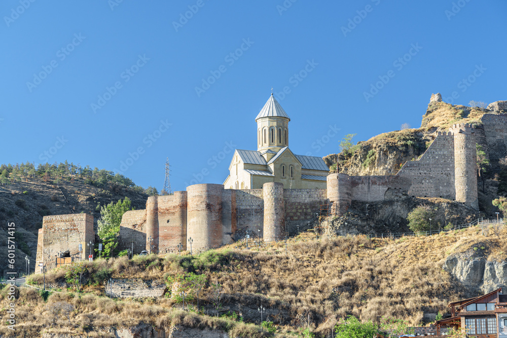 Narikala Fortress with Saint Nicholas Orthodox Church in Tbilisi