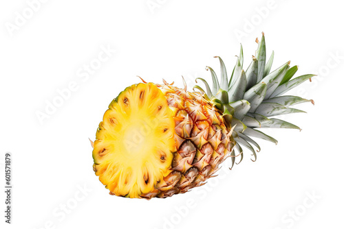Pineapple on white isolated PNG object