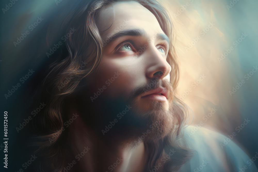 portrait of jesus, savior of mankind, generative AI	
