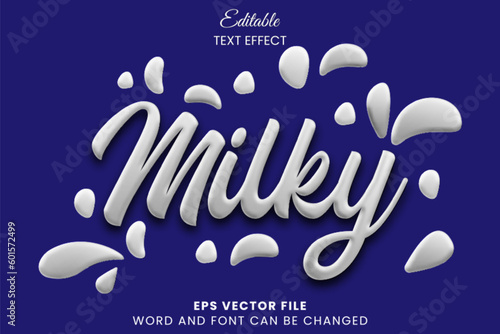 Milky editable vector text effect