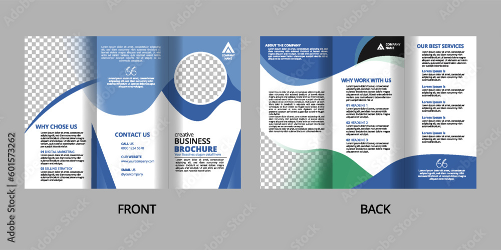 trifold two side, company brochure template trifold two side, company brochure template
