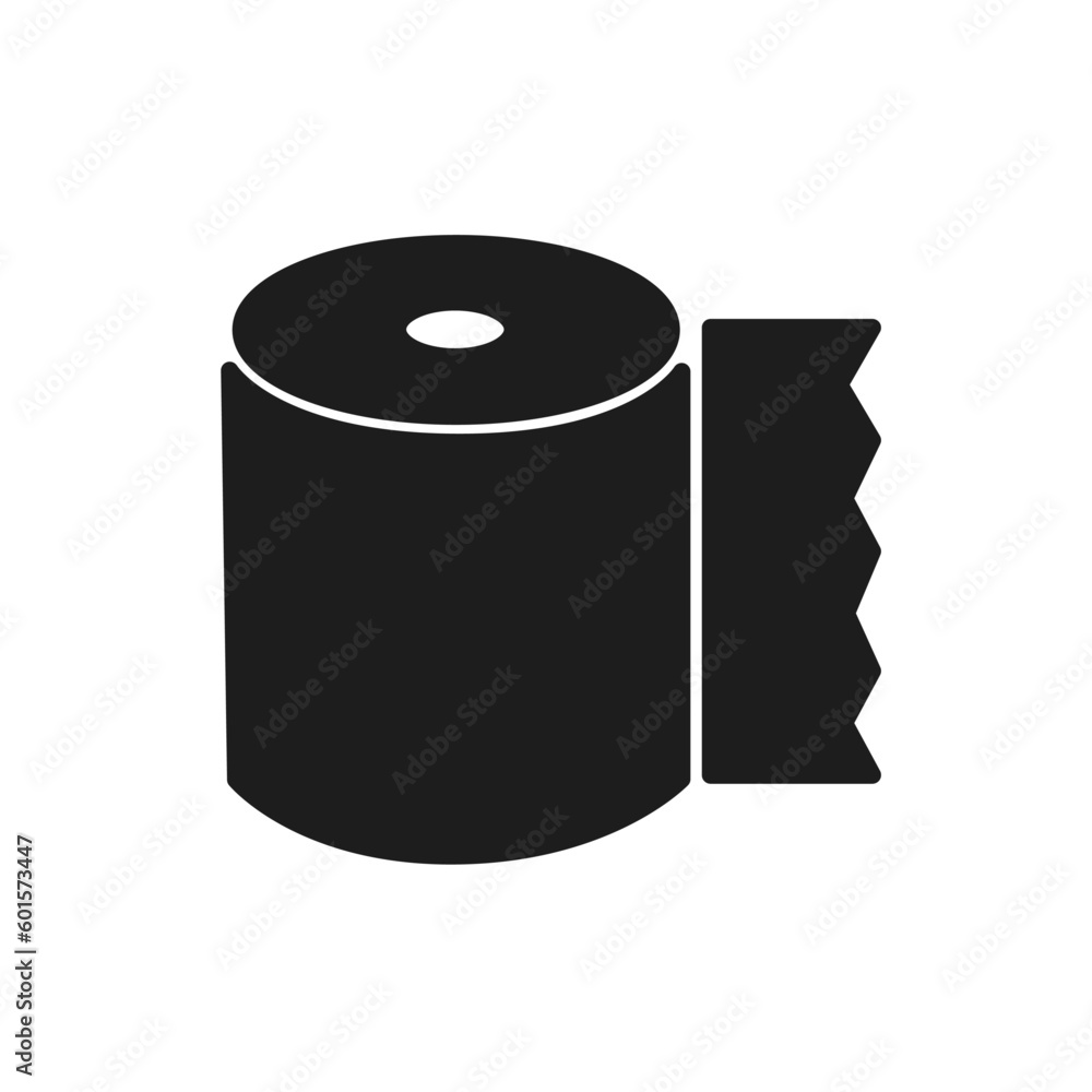 シンプルな黒いトイレットペーパーのアイコン シンプルな黒いトイレットペーパーのアイコン