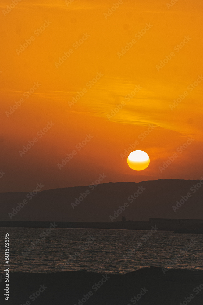 sunset on the beach 