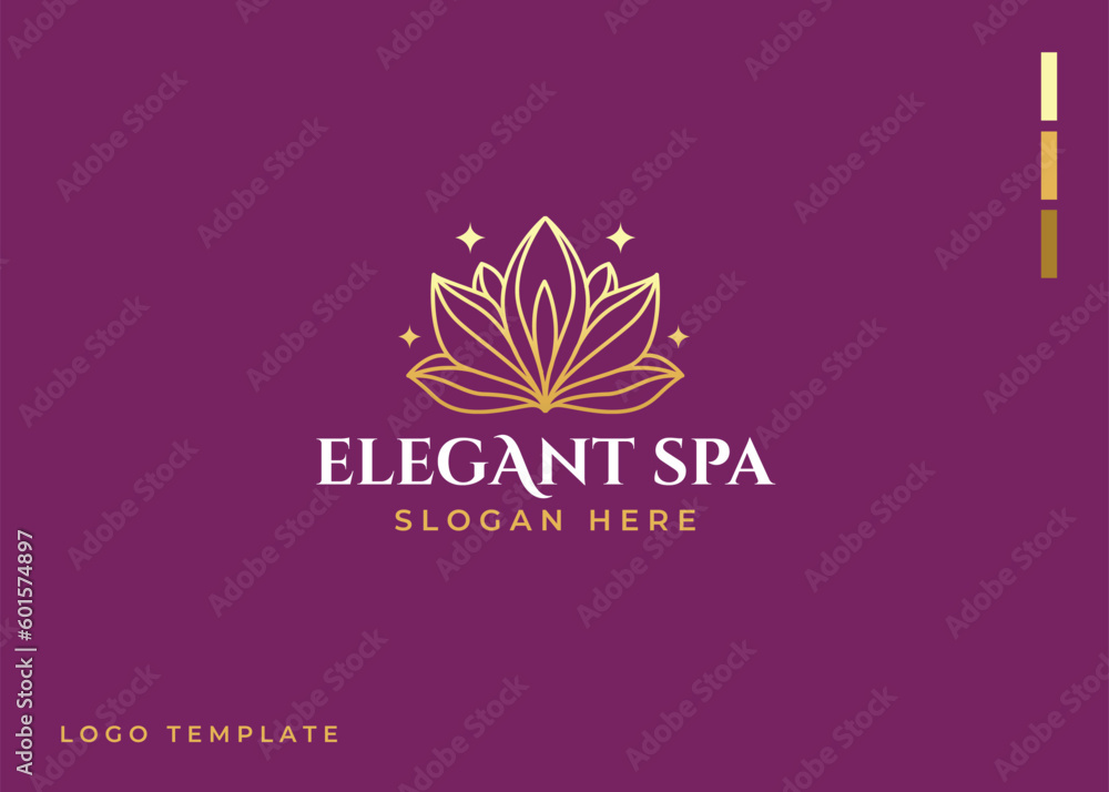 luxury minimal linear lotus flower beauty spa logo design luxury minimal linear lotus flower beauty spa logo design
