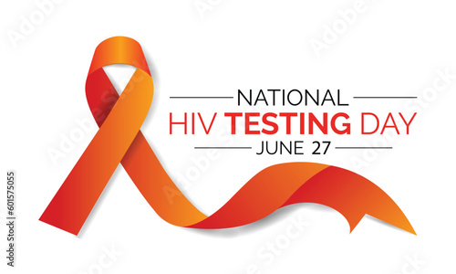 HIV Testing day is observed every year on June 27th. banner design template Vector illustration background design.