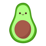 cute avocado fruit vector illustration 