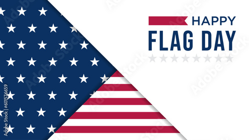 Flag Day in the United States background vector illustration, best for social media post template, greeting card, Landscape orientation background