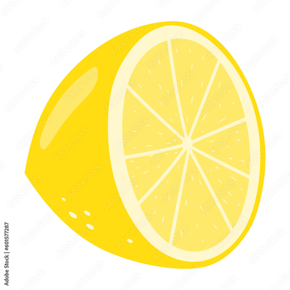 slice of lemon fruit vector illustration slice of lemon fruit vector illustration