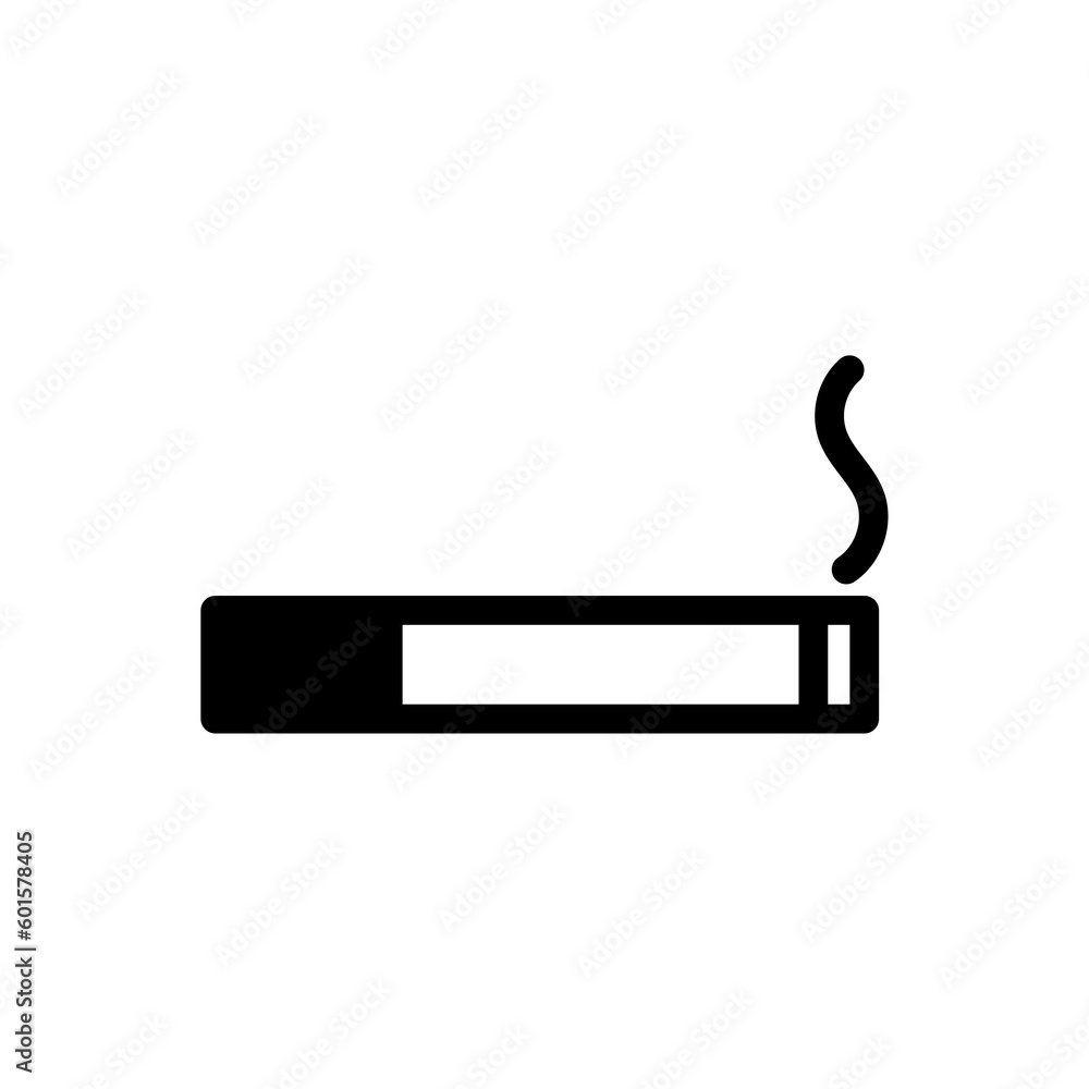 Smoking cigarette icon vector. Flat design style on white background. Smoking logo illustration. - obrazy, fototapety, plakaty 