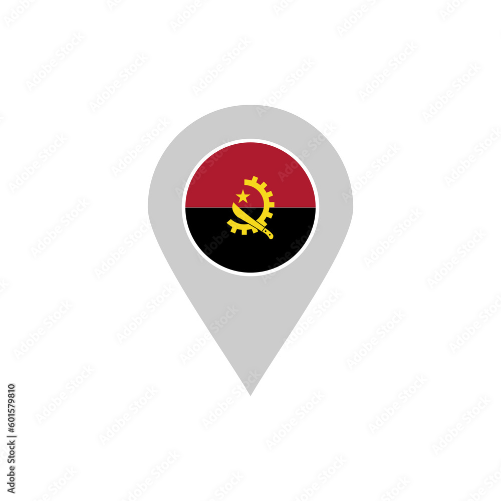 Angola flags icon set, Angola independence day icon set vector sign symbol Angola flags icon set, Angola independence day icon set vector sign symbol