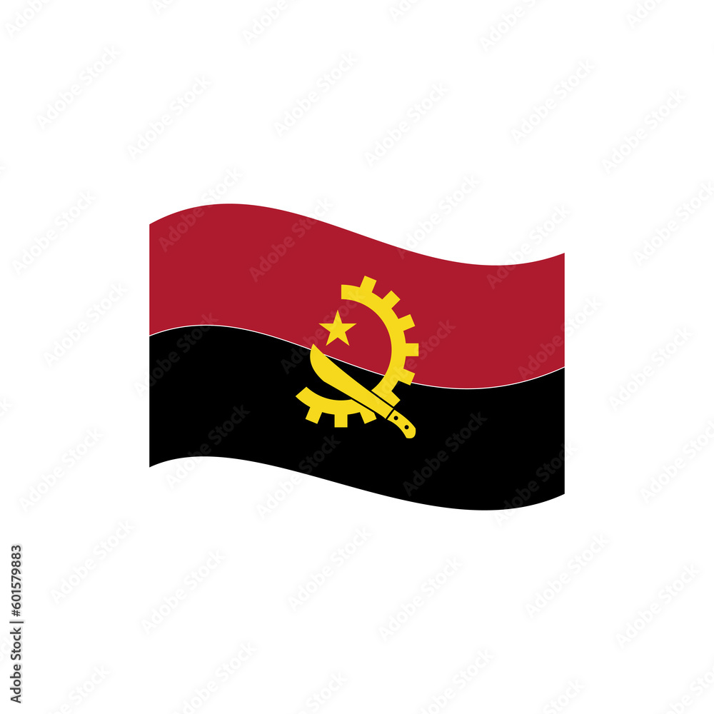 Angola flags icon set, Angola independence day icon set vector sign symbol Angola flags icon set, Angola independence day icon set vector sign symbol