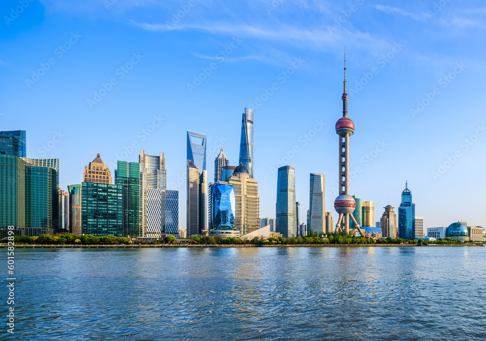 Shanghai skyline and modern buildings scenery, China.