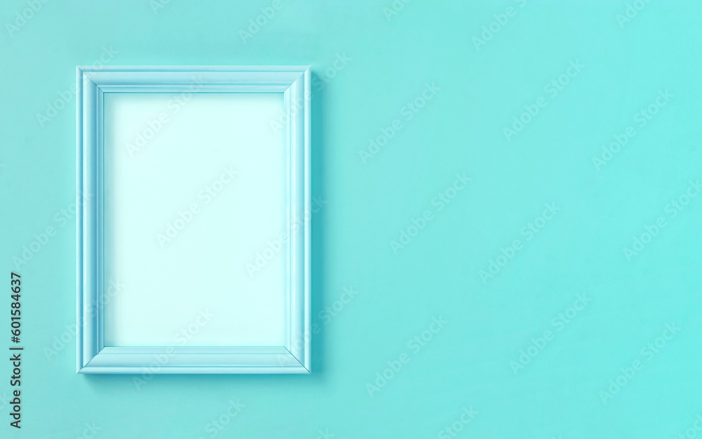 A light blue frame on the light blue background. 水色背景上の水色の枠、額縁。 A light blue frame on the light blue background. 水色背景上の水色の枠、額縁。