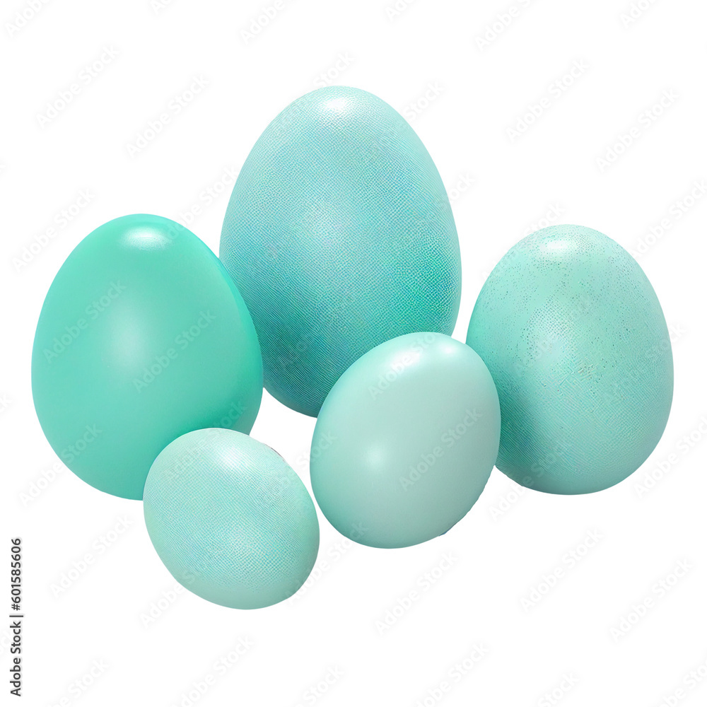 Easter eggs Isolated on a white background. Ai generated Easter eggs Isolated on a white background. Ai generated