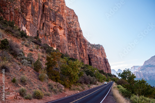 Roadway near Zion National Park in Utah