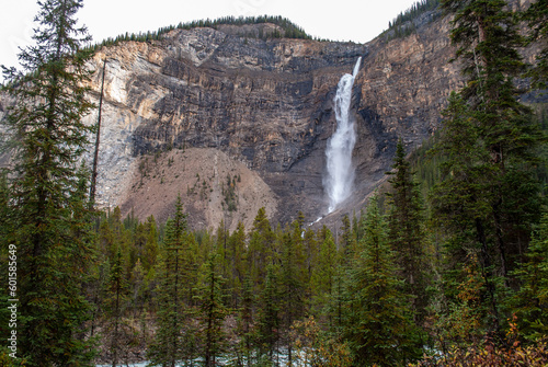Takakkaw Falls - Yoho National Park. This 'magnificent' waterfall is 254 metres , one of the highest in Canada. Early fall